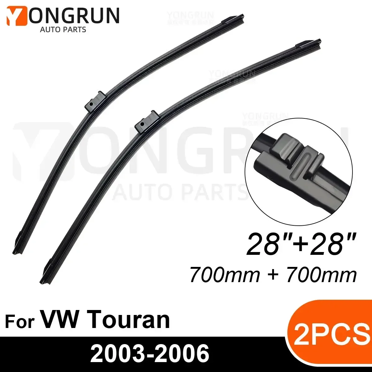 

Front Wipers For VW Touran 2003-2006 Wiper Blade Rubber 28"+28" Car Windshield Windscreen Accessories 2003 2004 2005 2006