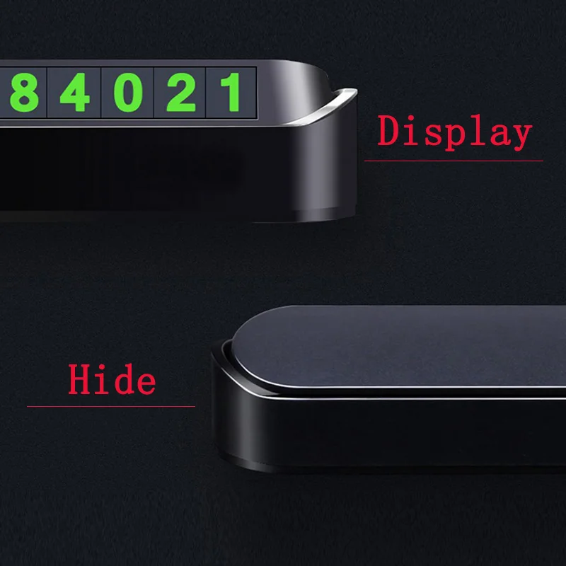 Luminous Car Temporary Parking Card Phone Number Card Plate Telephone Number Car Park Stop Sticker Auto Accessories