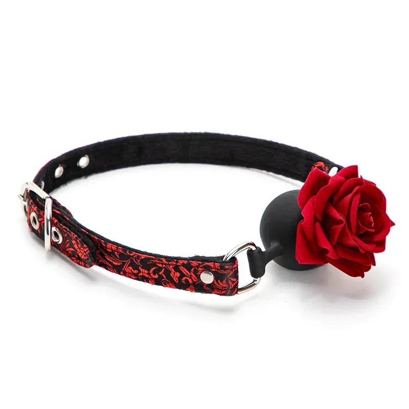Retro Lace Rose Flower Sexy Mouth Gag 1