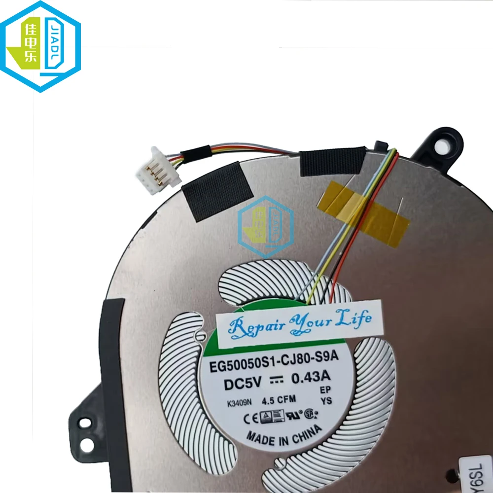 CPU GPU Fan For DELL XPS 15 9520 Precision 5570 DC28000Y5SL EG50050S1-CJ60 CJ80 Computer Cooling Fans 0594WG 0MC4KC DC28000Y6SL