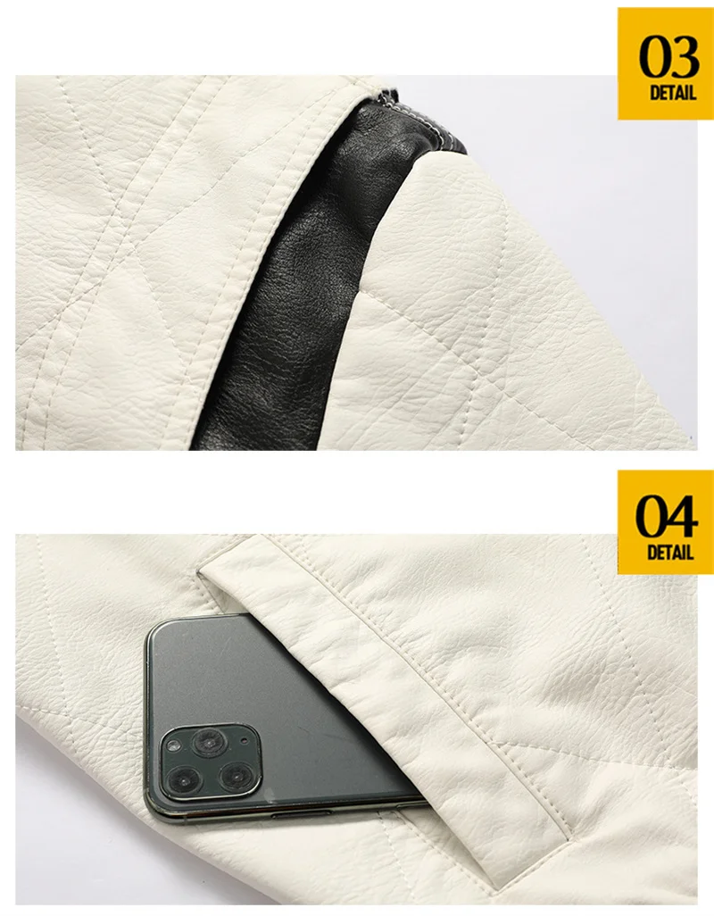 High Quality Men Leather Jacket Scorpion Embroidery Streetwear Windproof Motorcycle Biker Stand Collar Mens PU Leather Jackets 3