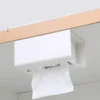 Wall Mounted Tissue Box Adhesive Tissue Shelf Napkin Holder Garbage Bag Dispenser Rack Storage Home Space-saving Shelf 5