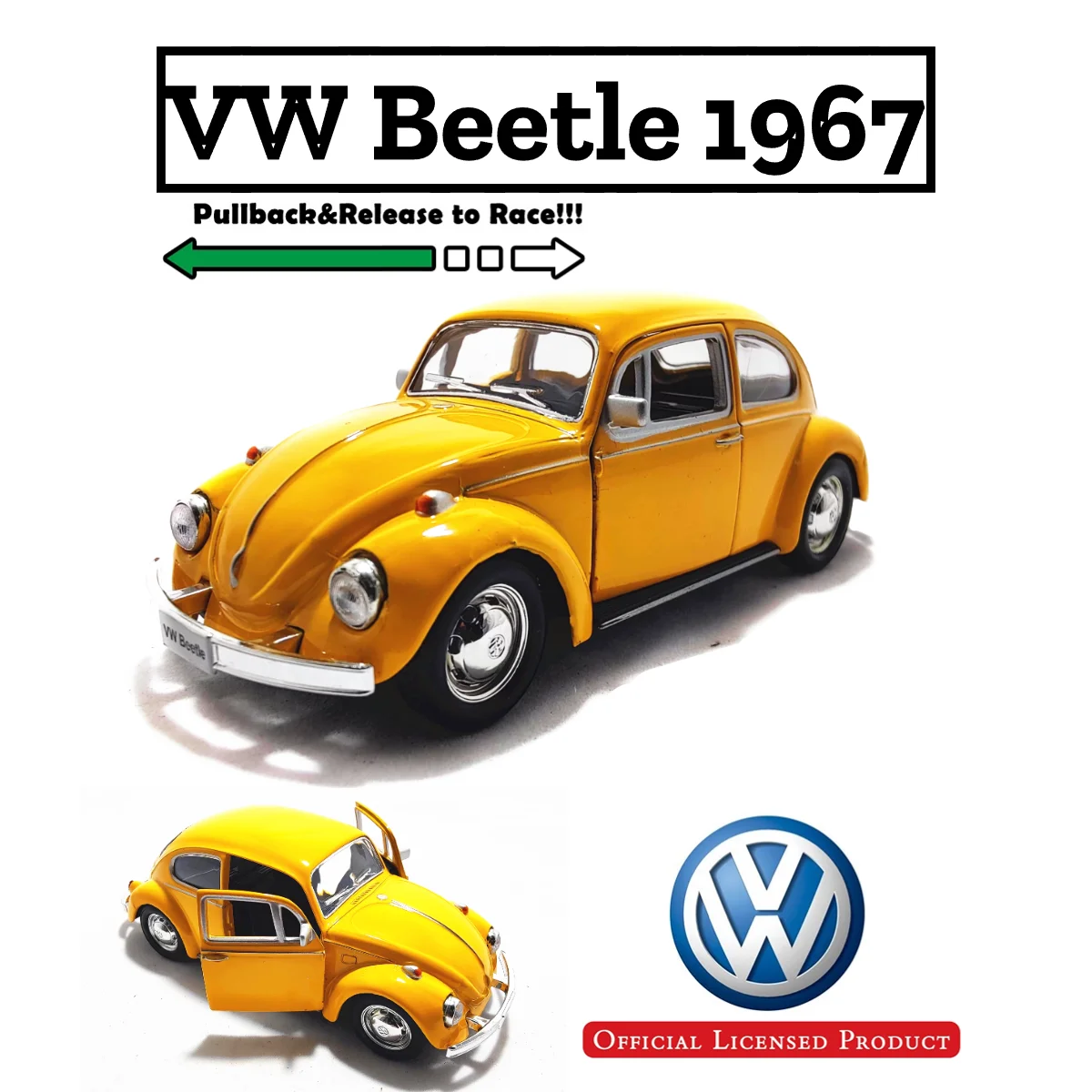 

1:36 Scale Volkswagen Beetle 1967 Replica Diecast Model Car Decoration Collection Gift for Boys and Toy Car Collectors