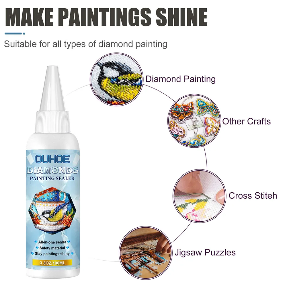120ml DIY Fixing Shiny Surface Anti Falling Diamond Painting