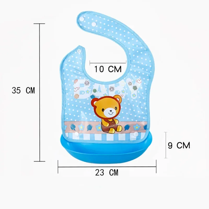 Cartoon Newborn Baby Bibs EVA Waterproof Baby Feeding Bib Boy Girl Bib  Bandana Apron Infantil  Baby Feeding Detachable Bib