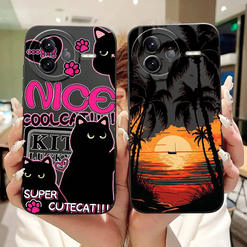 Cute Cat Panda Cartoon Soft Silicone Shockproof Phone Case