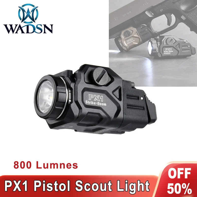 WADSN PX1 Pistol Light 800 Lumens Metal Hanging Flashlight Storbe