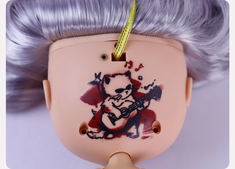 Madonna - Premium Custom Neo Blythe Doll with Purple Hair, Tan Skin & Matte Cute Face 12