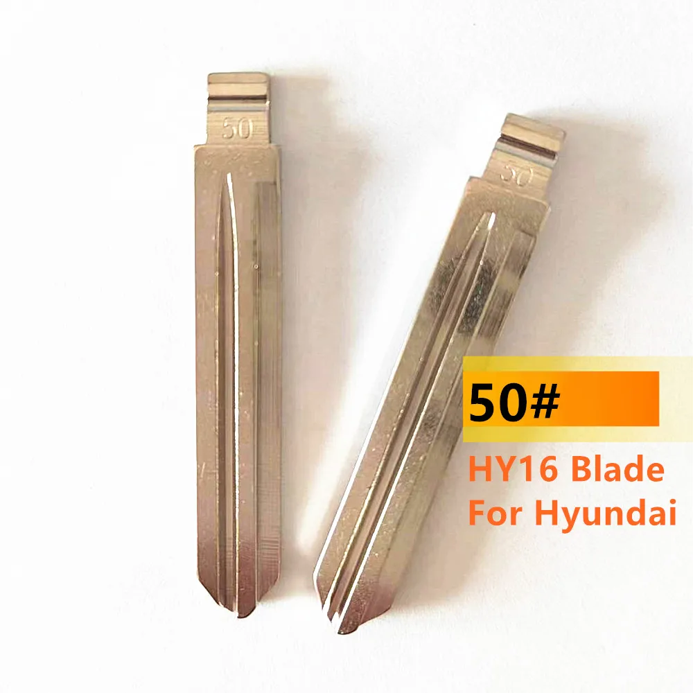 

10pcs/lot Metal #50 Blank Uncut Flip KD VVDI Remote lishi HY16 Key Blade for Hyundai ACCENT ELANTRA Kia Replacement Parts