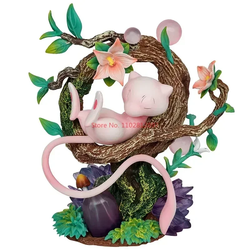 포켓몬 수면 뮤 15cm 애니메이션 그림 Gk 액션 입상 Pvc 동상 모델 인형 룸 컬렉션 장식 장난감 친구 선물 용품