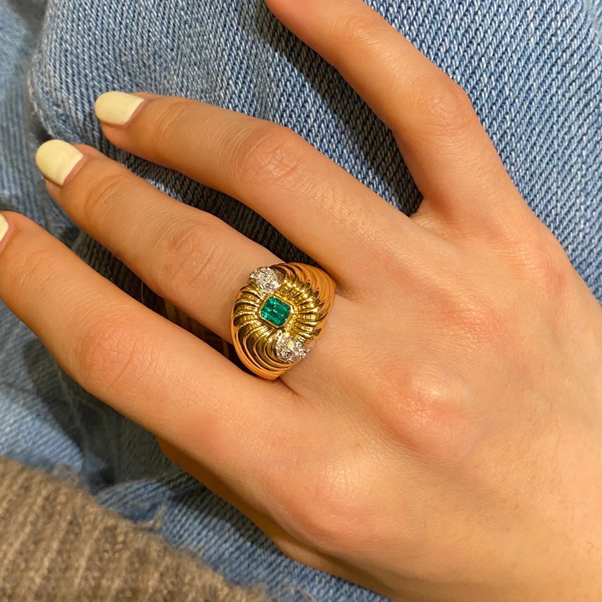 Swarovski Lucent Cocktail Ring in Green | Lyst