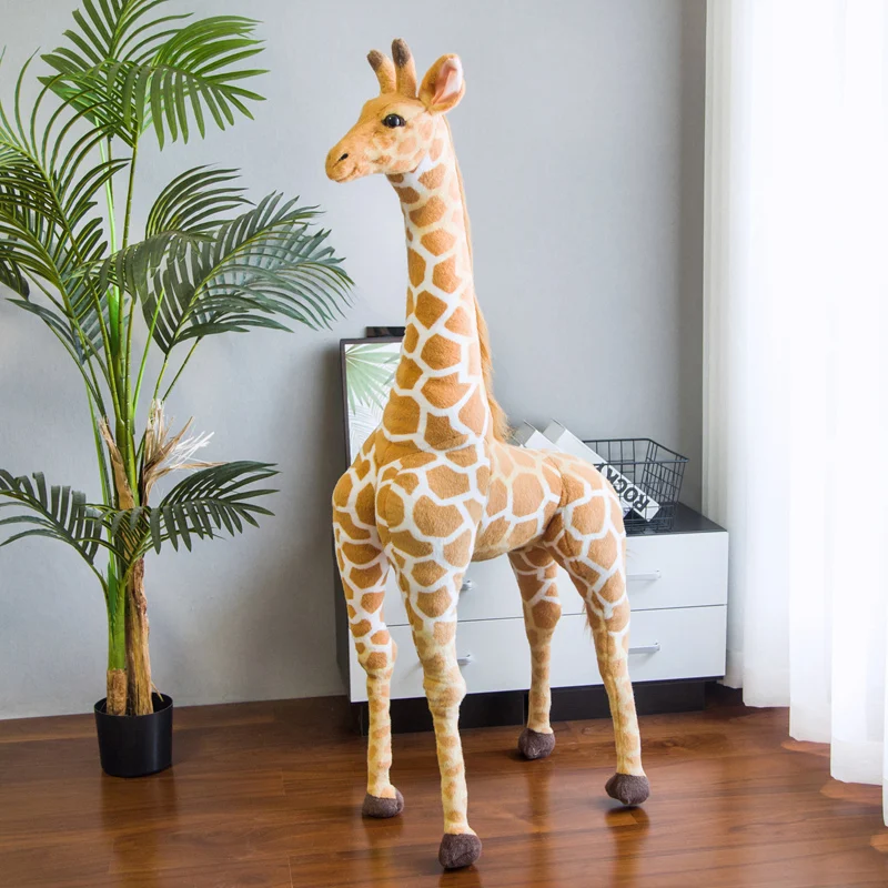 Large Giraffe Plush 60/80cm Stuffed Teddy Bear Life Size Kids Toy Baby Soft 