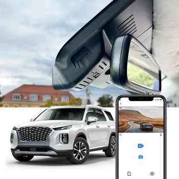 Fitcamx 4K Dash Cam for Hyundai Palisade 2020-2024, OEM Car Video Recorder with WDR, LHD Only