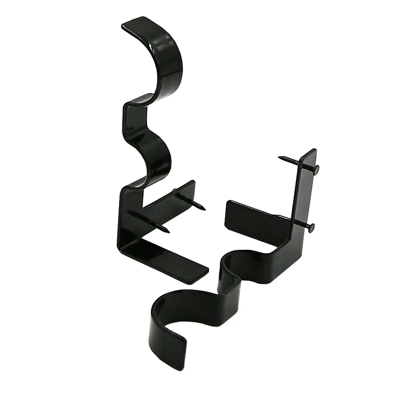 1 Pair New Curtain Rod Bracket Hang Curtain Rod Holders Tap Right Into Window Frame Double Curtain Rod Bracket Hardware