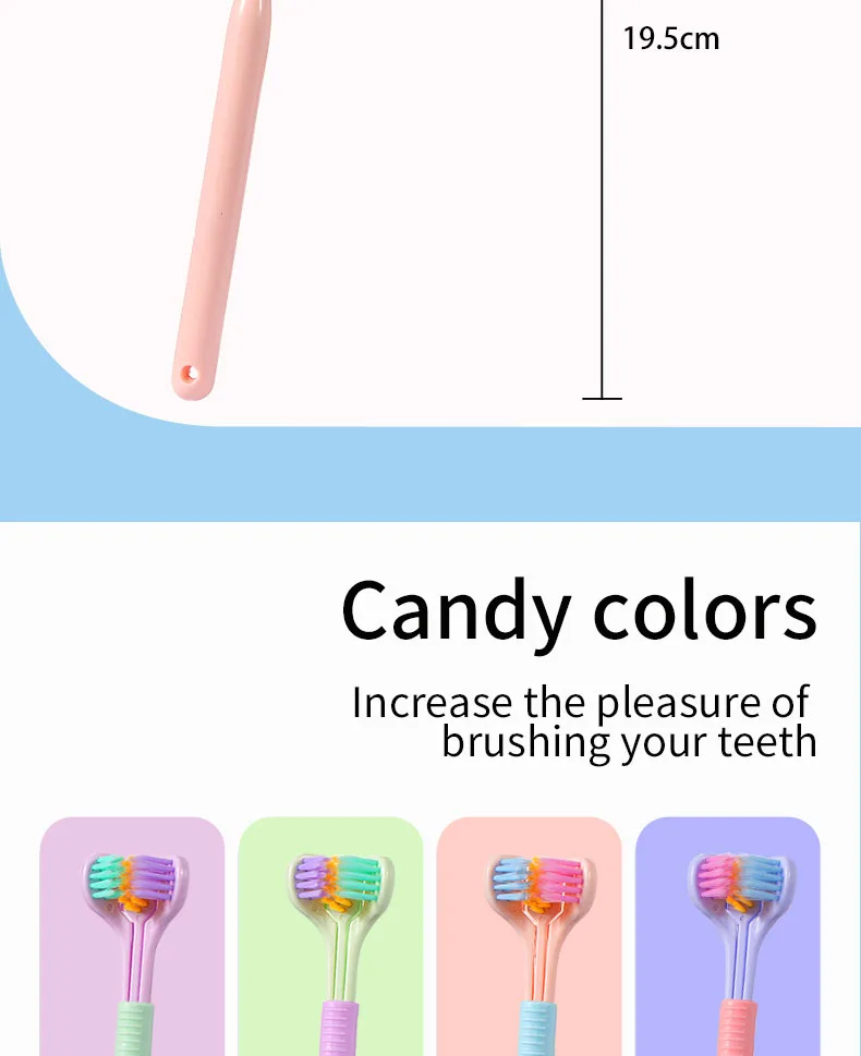 Three Sided Toothbrush Blue