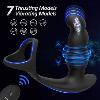 Thrusting Vibrator Anal Plug Male Prostate Massager Sexy toys For Men Remote Control Dildo Vibrators Butt Plug Sex Toy for Men 2