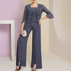 Image for 3 Pieces Pantsuits Mother of the Bride Dress Long  