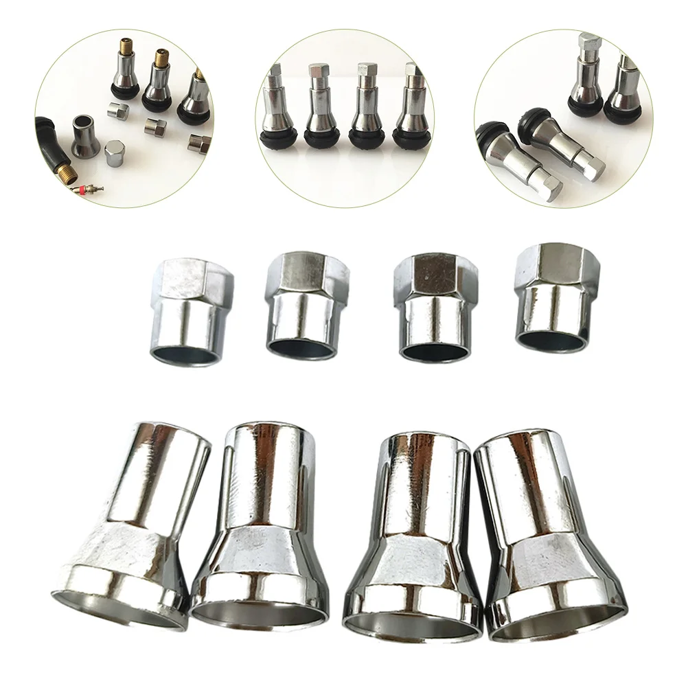 

4 Sets Tr413ac Decoration Valve Stem Caps Decorate Tire Aluminum Alloy Car Sleeve Valves Stems Sleeves