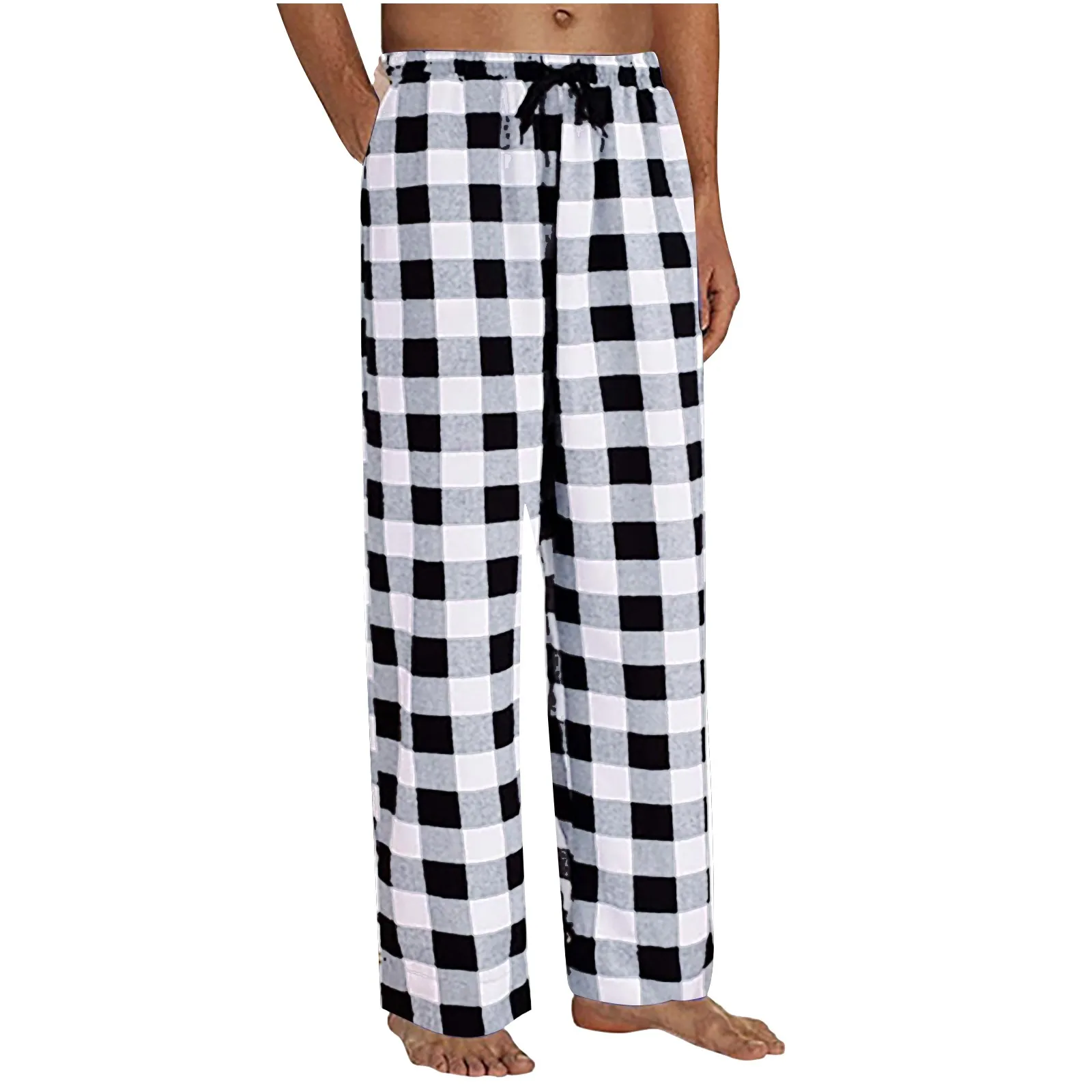 

Мужские пижамы, клетчатые Пижамные штаны, длинные брюки для сна с карманами, мягкие брюки PJ, Классические уличные спортивные штаны, спортивная одежда