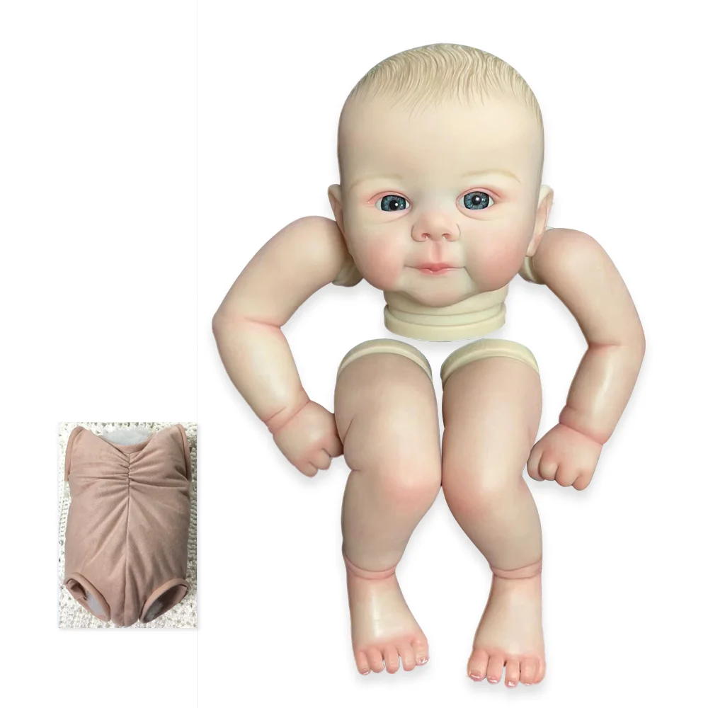 19inches Already Painted Reborn Doll Kits Juliette with Many Details Veins Unassembled Doll Parts with Cloth Body and Eyes 4