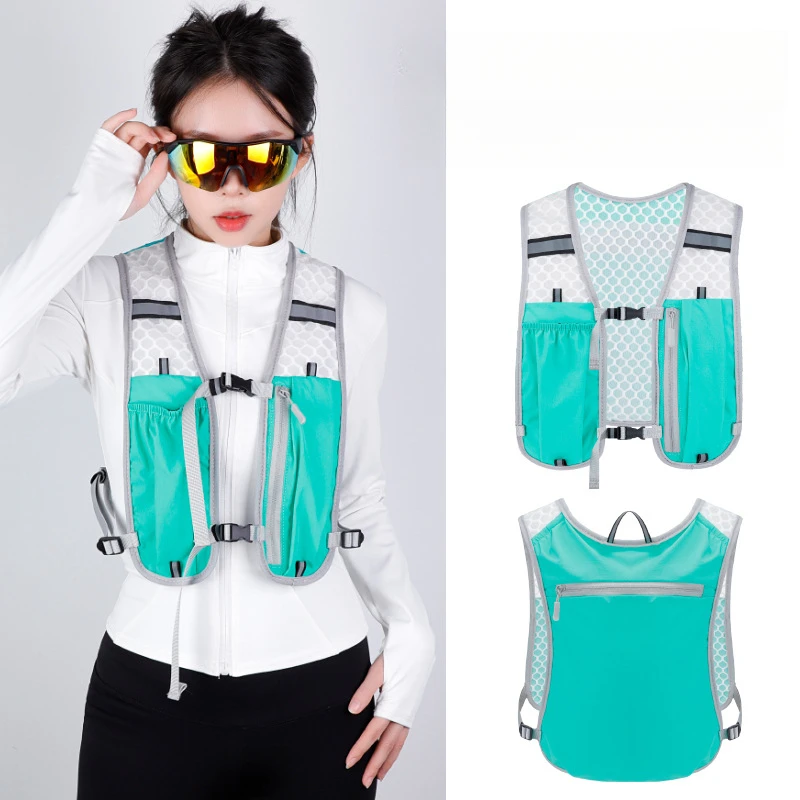 Running Outdoor Cycling Vest Nylon Lightweight Sports Storage Backpack Hiking Trekking Breathable Adjustable Straps Fitness Gear 2