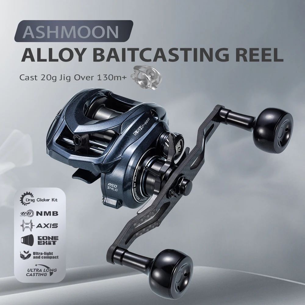 SOLOKING ASHMOON Alloy Baitcasting Reel 12+1BB 6kg Drag 1