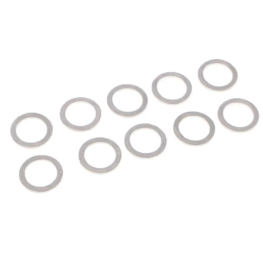 10Pcs Aluminum Drain Plug Washer Compatible Dia 14mm for Kia