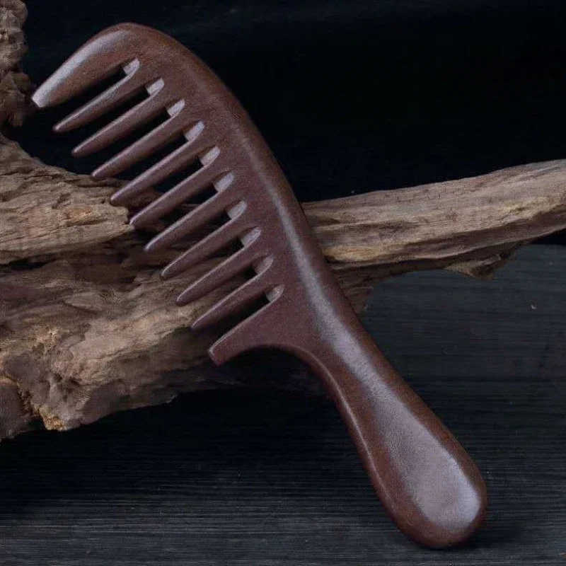 Wooden Comb Natural Handmade Comb, Fine Tooth Sandalwood Comb for Wavy Hair,Thick Hair, Thin Hair, Straight Hair, No Static 4