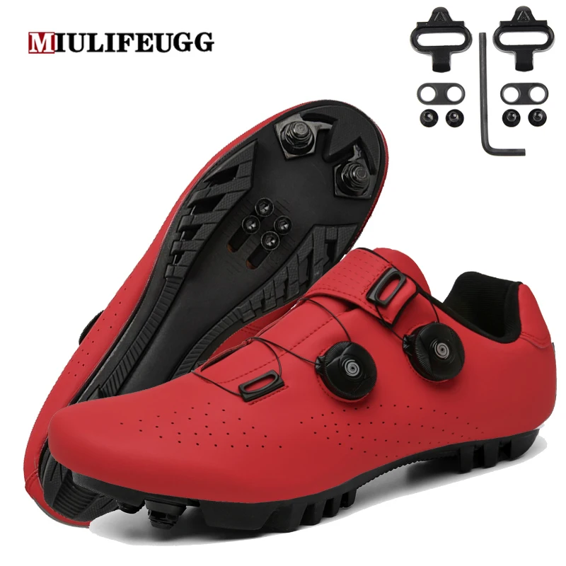 Mountain Bike Shoes Cycling MTB with Clits Sneakers Men Road Dirt Racing Women Bicycle Spd Speed Flat Cleat Footwear Biking