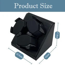 Luxury Watch Winder Box with PU Leather Organizer and Dual Rotation Modes (3 Slot Black)