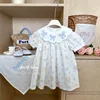 Summer 2025 Kids Clothes for Baby Girls Dress Cute Cartoon Rabbit Bow Floral Dress Sweet Party Dresses Lolita Dress 2-8y 2
