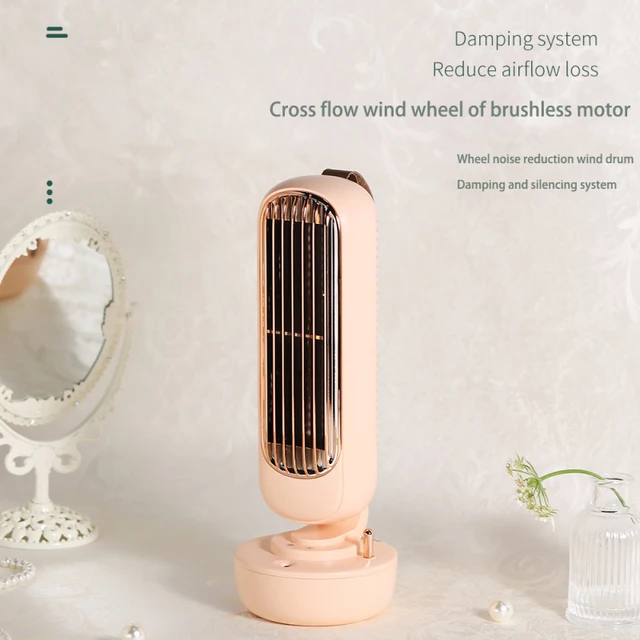 Air Cooler Ventilátor Multifunkcionális Asztali Csendes Kondicionáló Párásító Otthoni Iroda Usb Levél Nélküli Hűtőventilátor Háztartási Termékek - Image 4