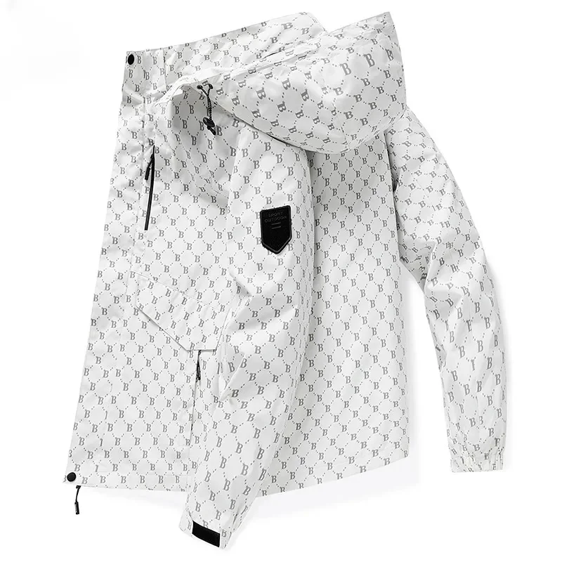 

Jacket Mens Spring Autumn New Men Letter Hooded s Casual Coat Men's Business Coats Size M-5XL Hat Detachable 3668