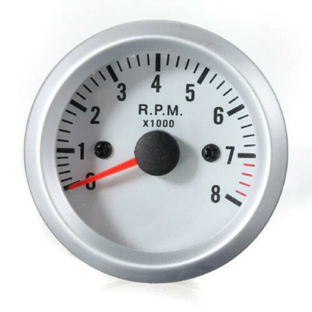 

High Quality Tachometer Gauge Rev Counter Tacho Pointer 000 RPM 12V 12V Petrol Vehicles Auto Parts Blue Backlight