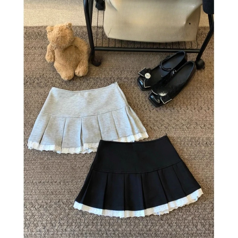 ★Kashiko★【送料0/関税0】Ribbon Preppy Pleated Skirt 2色 S7d70d16588a2430295004bf6fb34f