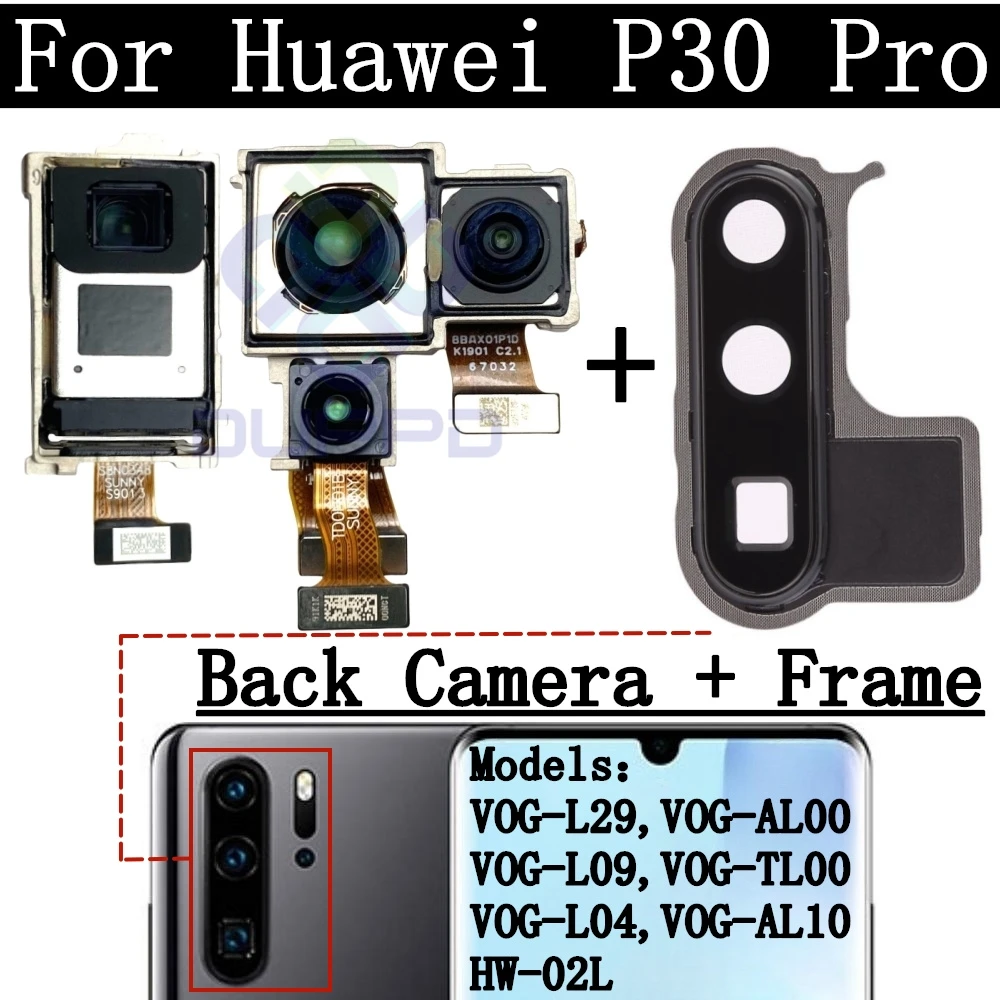 Original Front and Rear Camera Module with Glass Lens