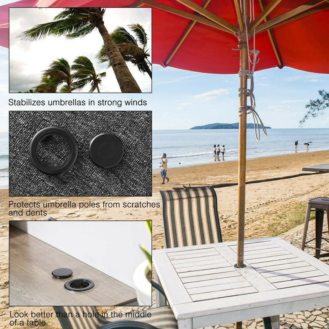 Ensemble de bouchons d'anneau de trou de parapluie, pièces d'outils pour la stabilisation, parapluies, parasol de table de jardin, 2 po