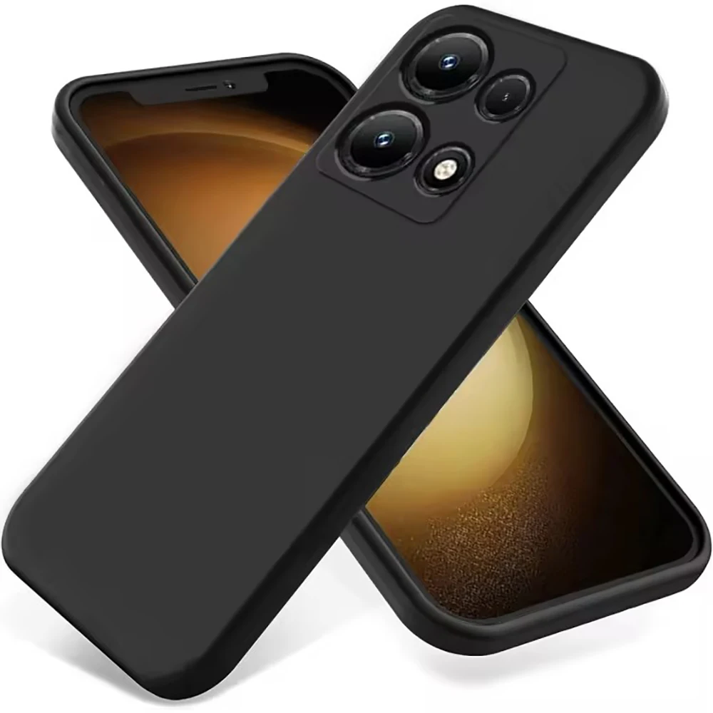 Black Silicone Phone Case - Durable and Stylish Protection Cover