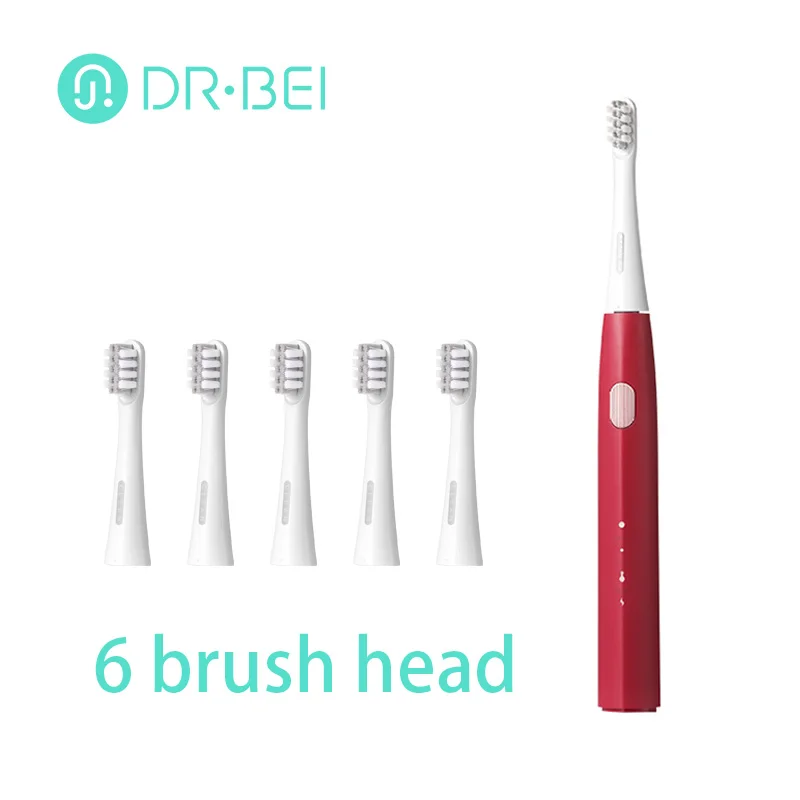 Cepillo de dientes eléctrico sónico Y1 recargable, 3 modelos, impermeable, limpieza bucal automática, con 2 cabezales de cepillo para XiaoMi DR.Bei