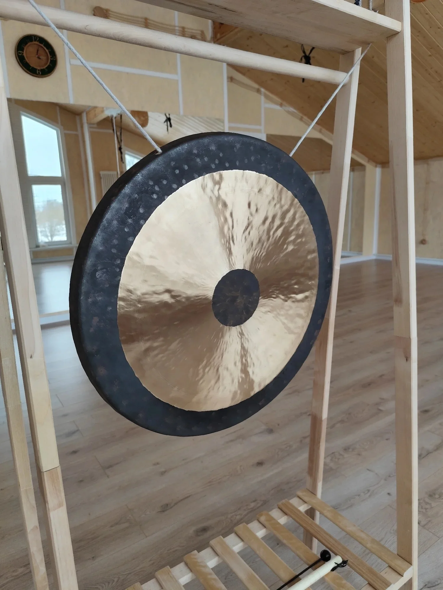 Arborea Sound Healing Gongs 18"-36" Bronze Chau Gong Square Steel Stand with wheels Wood Mallet