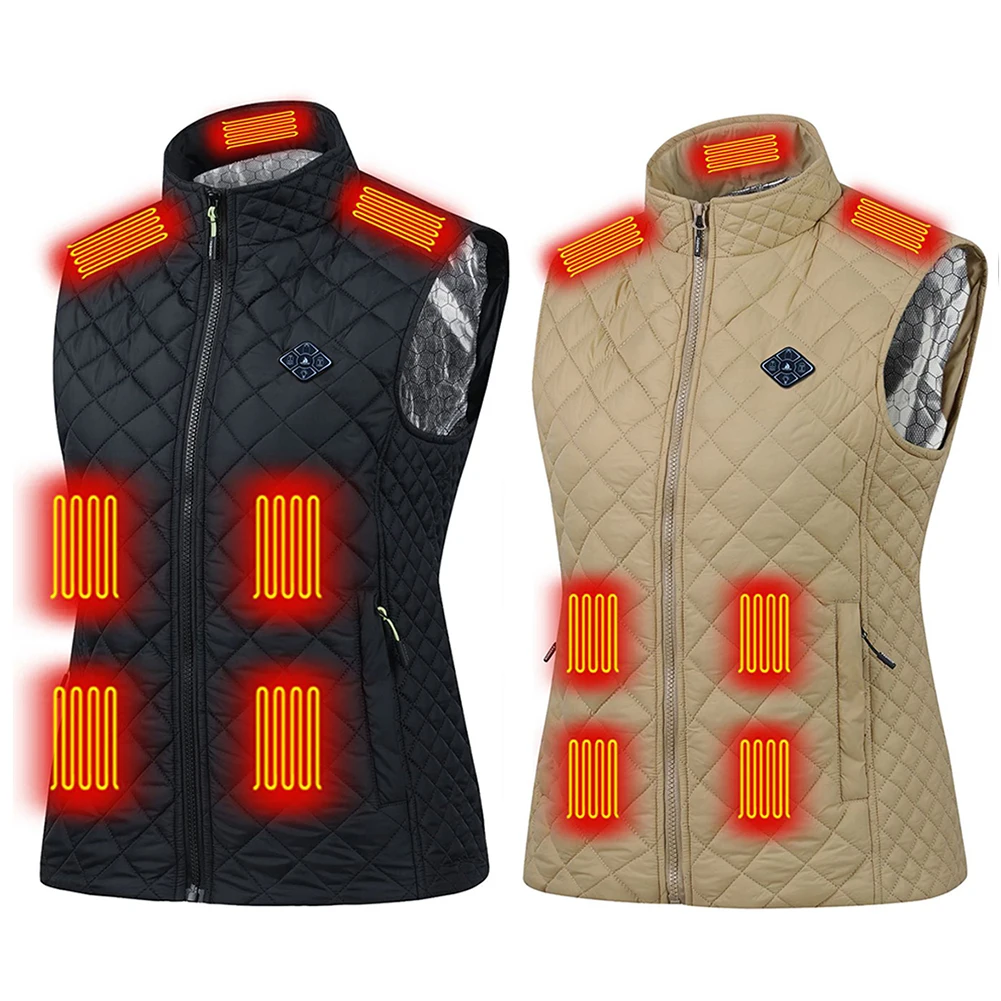21 Heating Zones Heated Vest Men Women Heated Jacket Winter Warm USB Self Heating Thermal Vest Down Jacket for Outdoors