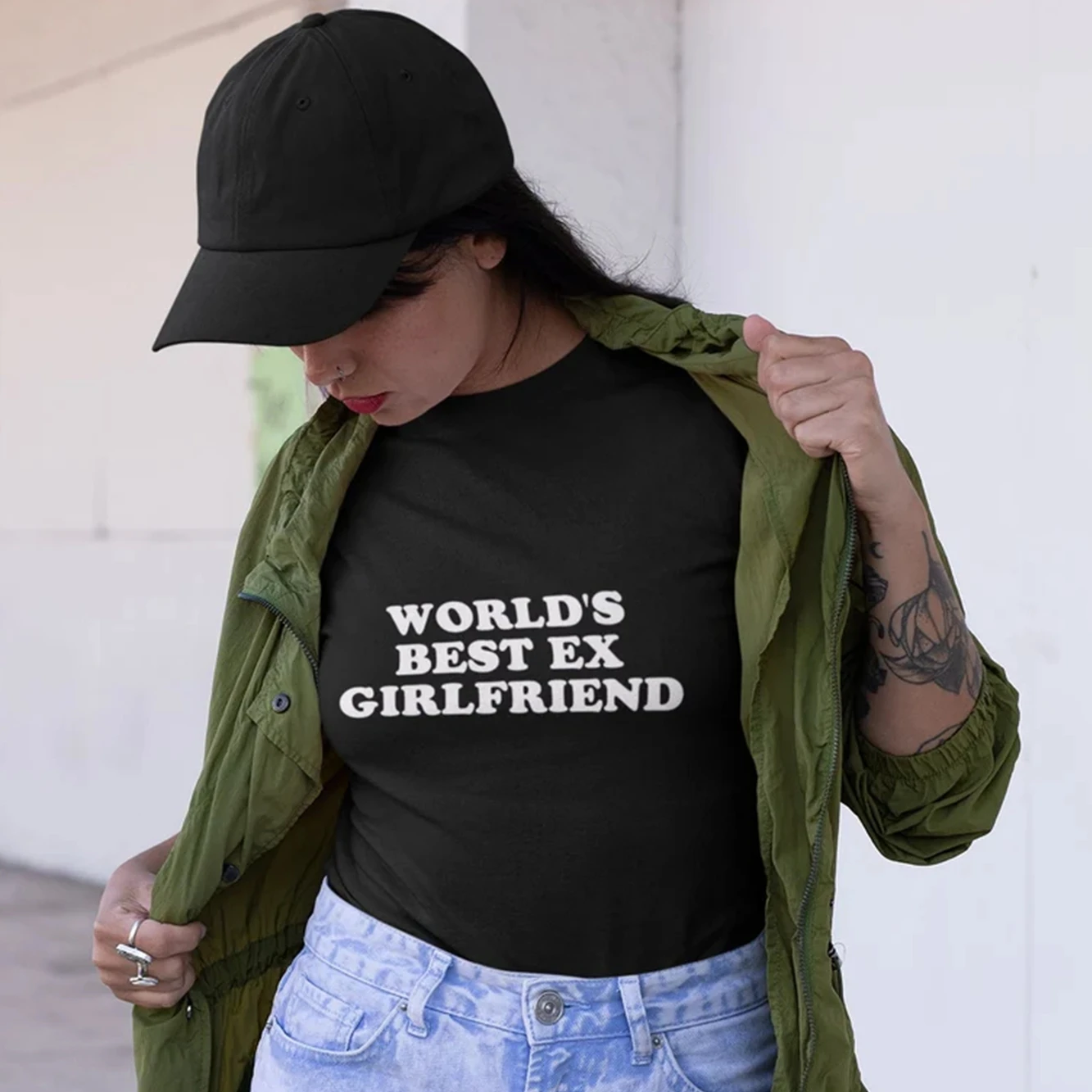 World's Best Ex Girlfriend 90s Girls T-Shirt Women's Fitted Tee Summer Cotton Trendy Top Drop Ship 3