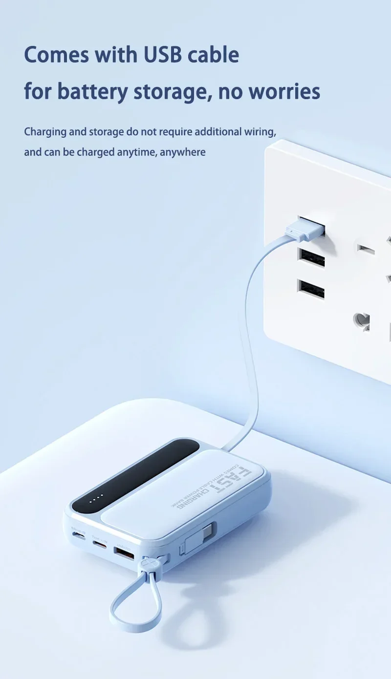 20000mah Portable Power Bank With Fast Charging 4-wire Charger_voghion.com