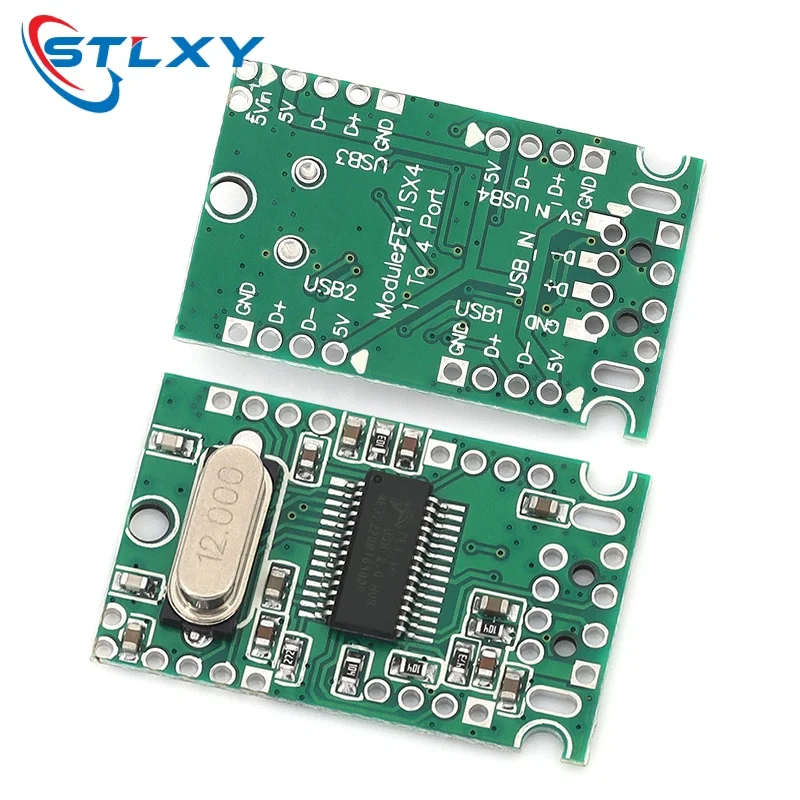 Stlxy USB 2.0 확장 모듈 허브 집중 장치 1분 4 1 드래그 4 인터페이스 전송 개발 보드 드라이브 프리