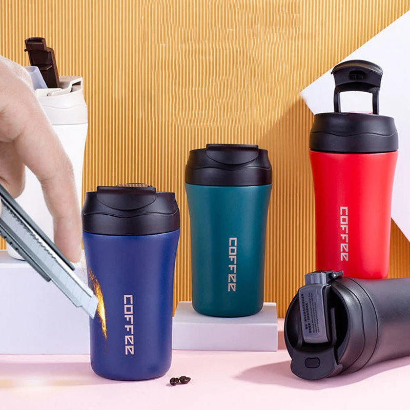 Thermos Bottle for Hot Drinks Travel Tea Flask Double Wall Insulated Tumbler with Handle Vacuum Sealed Coffee Mug Stainless Steel Tumbler Cups