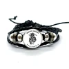 Sons Of Anarchy LOGO Leather Bracelets Freedom Symbol Pendant анархия Glass Dome Bracelet & Bangles Rock Punk Jewelry Gifts 2