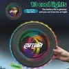 Noctilucence Colorful Flying Saucer Outdoor Leisure Toys Portable Game Flying Disc Competitions Sport Led Luminous Beach Frisbee 2