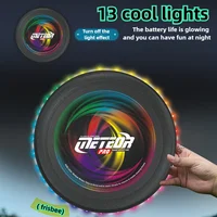Noctilucence Colorful Flying Saucer Outdoor Leisure Toys Portable Game Flying Disc Competitions Sport Led Luminous Beach Frisbee 2