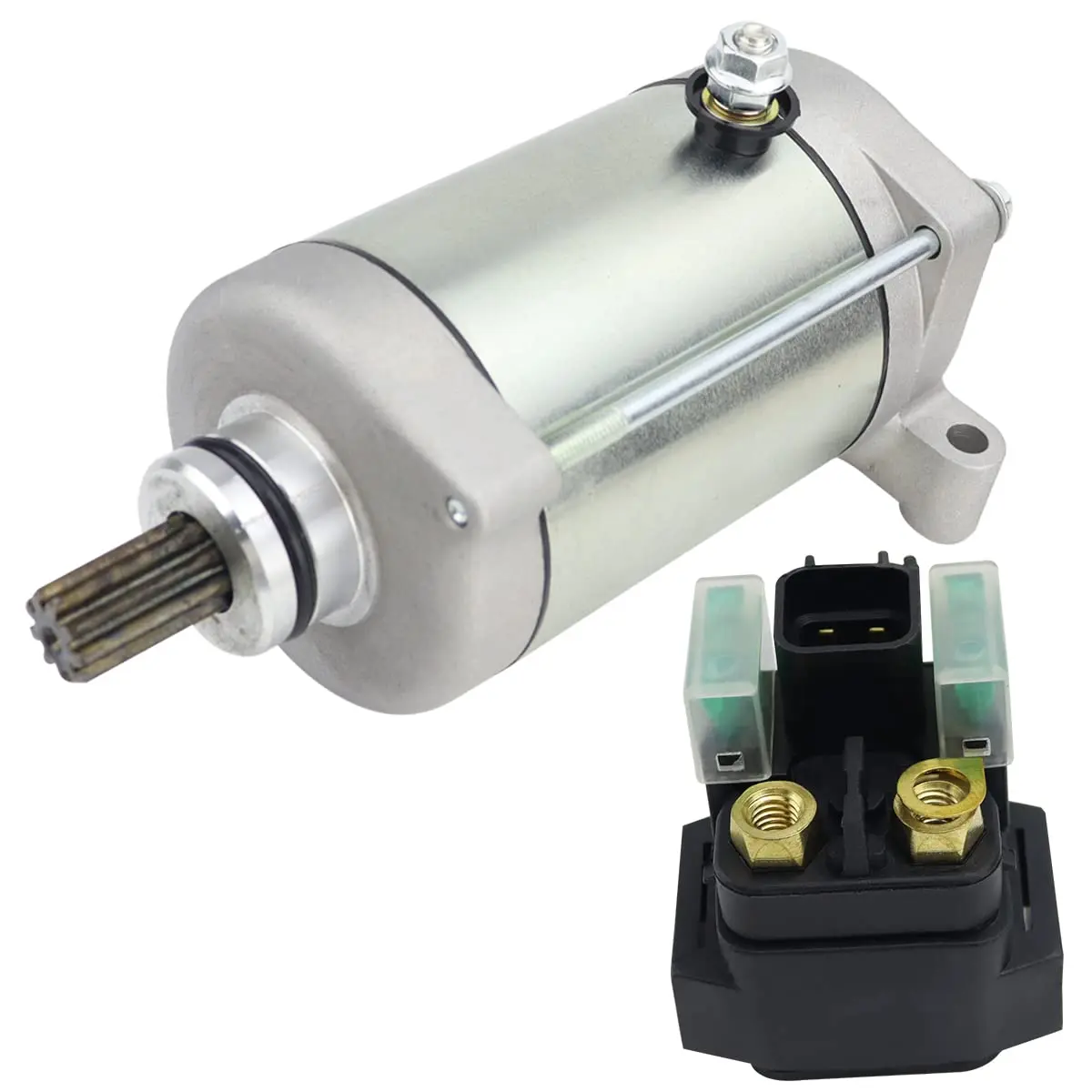 

Starter & Relay for 2007 2008 Yamaha Grizzly 700 YFM7FG, 1S3-81890-00-00 18888 410-54147 SMU0503 SM15 495346 YA-114 2007