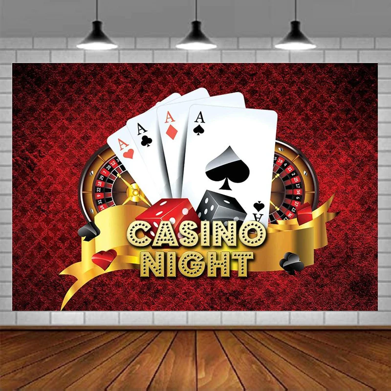 Casino Night Photography Fondale Poker Roulette Sfondo Decorazione Per Feste A Tema Youtube Banner Poster Photo Booth Puntelli